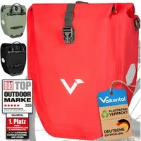 Valkental Fahrradtasche Gepäckträger wasserdicht & abschließbar, Gepäckträgertasche Fahrrad mit Großen Reflektoren 20L, 28L, 32L