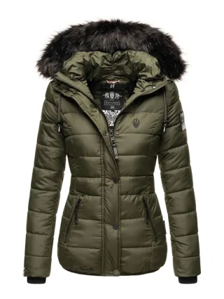 Navahoo Damen Steppjacke Zuckerbiene – Warm, Stylisch & Mit Teddyfell und Kapuze