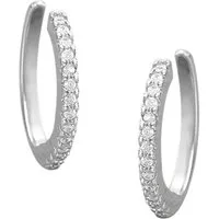 SilberDream Paar Ohrklemmen SilberDream weiß Ear Cuff Ohrringe (Ohrklemme), Damen Ohrklemme Ear Cuff 925 Sterling Silber, weiß