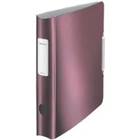 LEITZ Aktenordner 180° Active Style 1109, Ordner schmal, Alu-Optik, aufgeklebtes Rückenschild