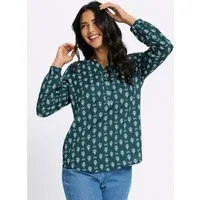 Sieh an! Klassische Bluse Schlupfbluse Langarm