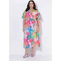 Ulla Popken Cocktailkleid Maxi-Chiffonkleid