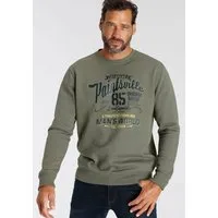 Man's World Sweatshirt Langarm, lässiger Print, Rundhals, aus Baumwollmischung