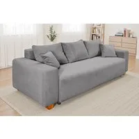 COLLECTION AB Schlafsofa Yves, B: 243 cm, Liegefl. 142x194 cm, Bettfunktion, Bettkasten & 2 Zierkissen, Federkern