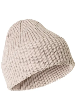 camel active - Feinstrick-Beanie aus reiner Baumwolle almond - Gr. - OS