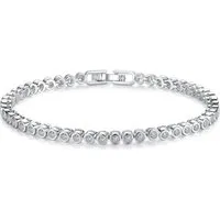 ROUGEMONT Tennisarmband Damen Tennisarmband Damen Silber Zirkonia Armband 19cm, Funkelndes Tennisarmband