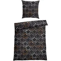 Schiesser Bettwäsche Lizzy aus weicher Baumwolle mit coolem Sterne-Print, Feinbiber, 2 teilig, MADE IN GREEN by OEKO-TEX®-zertifiziert
