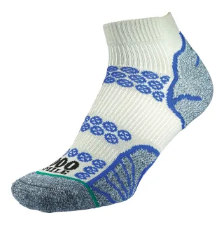 1000 Mile - Herren Lite Knöchelsocken doppellagig für das Laufen - Silber / Königsblau
