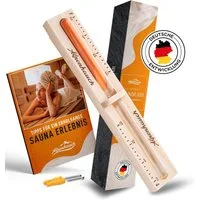 Alpenhauch Sauna-Sanduhr 15 Minuten - Edle Holz-Saunauhr, drehbar, Sicherheitsglas (präzise Zeitmessung, 100% Naturholz, leicht ablesbar)