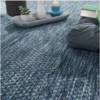 KADIMA DESIGN Teppich Unifarben Wohnzimmer schmutzabweisend Teppich Kurzflor, Rund, Höhe: 4 mm, 100% Polypropylen, Rücken aus Polypropylen, Rund, 80Dcm, Dunkelblau