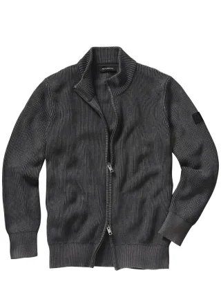 Mey & Edlich Herren Schockfroster-Strickjacke Grau 100 % Baumwolle (bio)