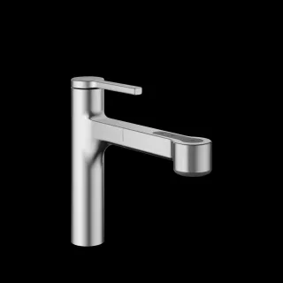 KWC Hebelmischer AVA 2.0 Auszugbrause A220, brushed steel,125366 125366