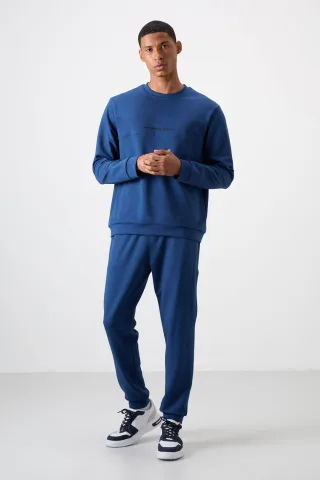 Bedrucktes Fleece-Sweatshirt- und Hosen-Set
