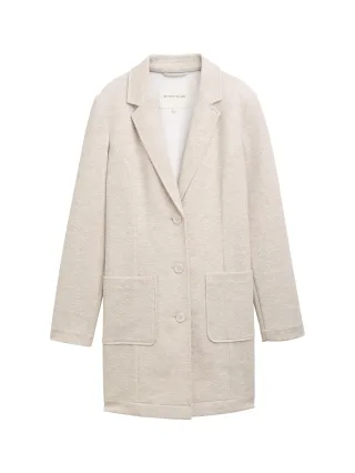 Tom Tailor - Mantel mit Reverskragen sand stone beige melange - Gr. - L
