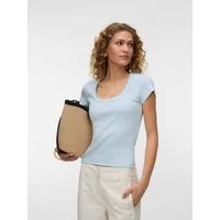 Vero Moda Kurzarmshirt VMCHLOE CS SHORT U-NECK NOOS Baumwollmischung