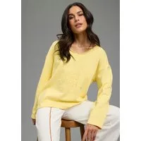 Laura Scott Longsweatshirt mit Fransenkante