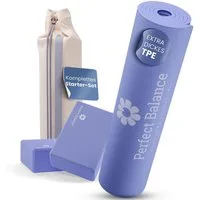 Perfect Balance Yogamatte Yoga Matten Set mit Retro-Baumwolltasche und 2 Blöcken