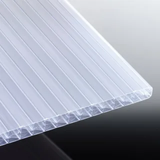 Polycarbonat Stegplatte | Klassik Top X 5-Fach Struktur | 16 mm | Breite 1200 mm | opal-weiß
