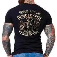 GASOLINE BANDIT® T-Shirt für US-Cars Classic Auto Oldtimer Fans - Komm auf die dunkle Seite