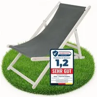 Melko Gartenstuhl Strandliege klappbar Liegestuhl Gartenliege Sonnenliege Balkon (Stück), inkl. Sicherung gegen ungewolltes Zusammenklappen