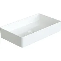 AQUABATOS Waschbecken Aufsatzwaschbecken mit/ohne Hahnloch rund oval eckig 30 40 50 60cm (Handwaschbecken Gäste wc Waschbecken klein Wandmontage ohne Unterschrank modern, mit ohne Überlauf wählbar,Ultradünner Rand), verschiedene Montagemöglichkeiten