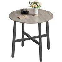 VASAGLE Esstisch runder Küchentisch, 80 x 75 cm (x H), Industrie-Design