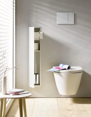 emco WC-Modul asis 2.0, optiwhite Unterputz, 811 mm, Türanschlag links ohne Einbaurahmen, 1-türig, 9 975427453