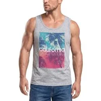 Neverless Tanktop Herren Tank-Top California Palmen Sommer Foto Print Aufdruck mit Print