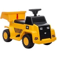 HOMCOM Elektro-Kindertraktor Spielfahrzeug mit kippbarer Ladefläche, Hupe, Belastbarkeit 25 kg, (1-tlg), Gelb 74,5 x 36 x 43,5 cm