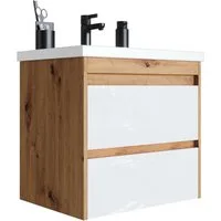 Newroom Waschtisch Sulier, Waschbeckenunterschrank inkl. Waschbecken lackiert - Hängend
