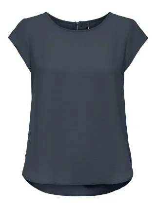 ONLY - ONLVIC S/S SOLID TOP NOOS WVN Ombre Blue - Gr. - 40