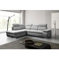 WERK2 Ecksofa Alicante 280 x 230 cm Cord L-Form, modern und bequem, Chenille, L-Form, XXL, Schlaffunktion, Bettkasten