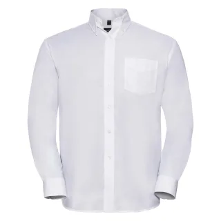 Russell Collection - Hemd Pflegeleicht für Herren Langärmlig (Weiß)