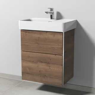 Sanipa 3way Waschtischunterbau zu Laufen Pro S Waschtisch mit 2 Auszügen, Eiche-Tabak BR78550