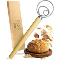 Krustenzauber Backmatte Zubehör - Brotschlingen, Schneebesen, Backmatte, Teig Reinigungstücher, Dänischer Schneebesen