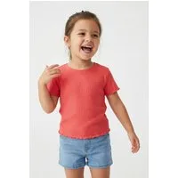 KIDS ONLY T-Shirt KOGNELLA S/S O-NECK TOP NOOS JRS mit süßer Wellenkante