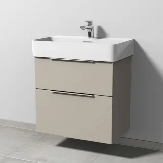 Sanipa 3way Waschtischunterbau zu Laufen VAL Waschtisch mit 2 Auszügen, Kaschmir-Matt UP8221U