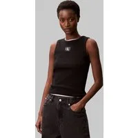 Calvin Klein Jeans Tanktop A - WVN LBL 2X2 CTTN Mit Rundhalsausschnitt