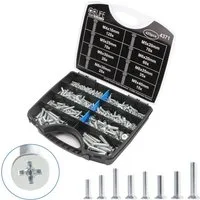 CCLIFE Schrauben-Set 425tlg Schrauben Set, Kreuschlitz Senkkopfschrauben DIN 965, (425 St)