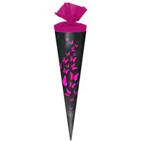 Verpackungsmittel GmbH Markneukirchen Schultüte Schultüte / Zuckertüte / Länge: 35cm / rund / "Schmetterlinge"