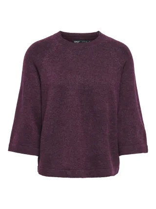 ONLY - ONLSIMONI 3/4 PULLOVER KNT NOOS Mauve Wine - Gr. - M