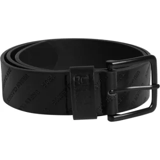 Urban Classics - Kunstleder Gürtel Allover Logo schwarz