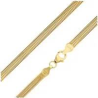 trendor Schlangenkette 28120, für Damen 925 Silber Vergoldet Ovale 4,2 mm