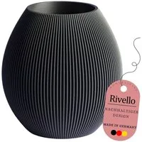 Rivello - Home & Living Dekovase "Rivello 3D Vase – Runde Deko-Bodenvase für Schnitt-/Trockenblumen