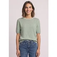 STREET ONE Kurzarmpullover im soften Baumwoll-Mix