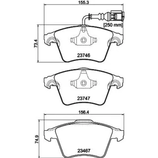 Hella Bremsbel?ge vorne VW Transporter T5 T6