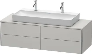 Duravit XSquare Konsolenwaschtischunterbau wandhängend Betongrau Matt 1400x548x400 mm - XS4915M0707 XS4915M0707
