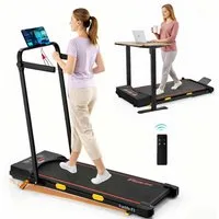 FunLife Laufband 4-in-1 Walking Pad mit Brushless-Motor (Einzelgerät, mit Fernbedienung, Sicherheitsschlüssel und Halterung), 7 % Steigung, extra leise, seniorenfreundlich