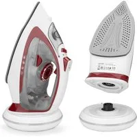 TZS FIRST AUSTRIA Dampfbügeleisen kabellos 2400W, Keramiksohle, 52 Düsen, 20g/min, 0,7g Dampfstoß, 2400 W, Kabelloses Dampfbügeleisen, Antikalk, Vertikaldampf, 450ml Wassertank