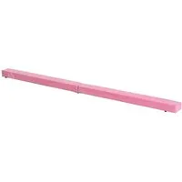 HOMCOM Balancetrainer Balance Beam Klappbarer Turnbalken Balancierbalken bis 120 kg Rosa, 210L x 10B x 6.5H cm